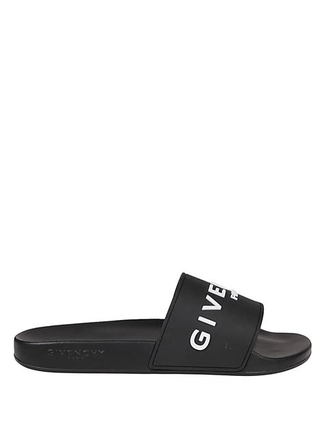 givenchy flat webbed logo slides|givenchy marshmallow sandals.